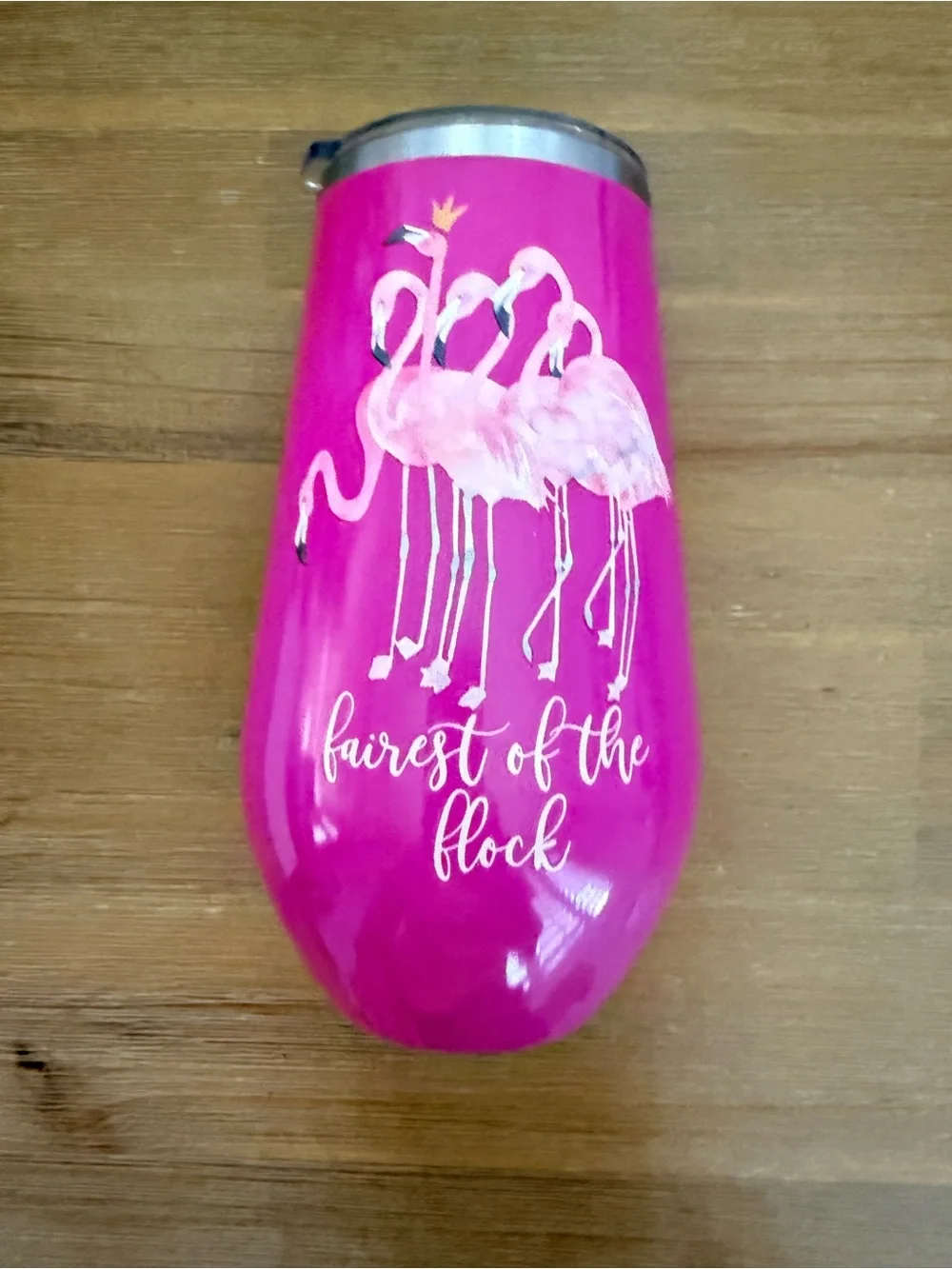 Fairest of the Flock Pink Flamingo Stainless Stemless Tumbler